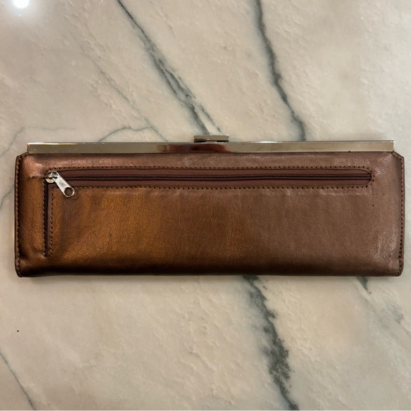 Vintage Chinese Laundry Two-Tone Leather Wallet Clutch – Y2K Era - Picture 4 of 15